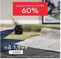 Skeidar Riverdale teppe 190x290cm tilbud