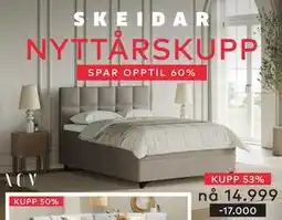 Skeidar Venus Kontinentalseng 150x200 cm tilbud