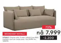Skeidar Charles sofa tilbud