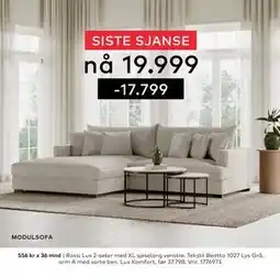 Skeidar Rossi Lux 2-seter tilbud