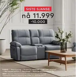 Skeidar Denver 2-seter TV sofa tilbud