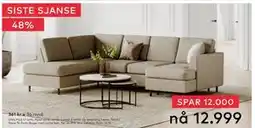 Skeidar Oslo Plus U-sofa tilbud