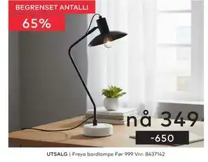 Skeidar Freya bordlampe tilbud