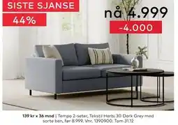 Skeidar Tempo 2-seter tilbud