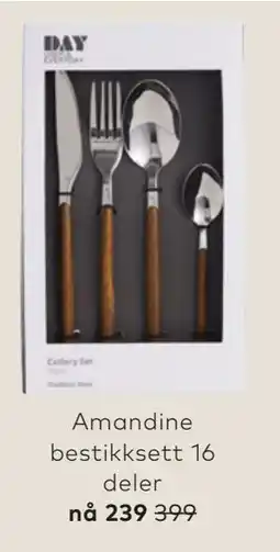 Skeidar Amandine bestikksett 16 deler tilbud