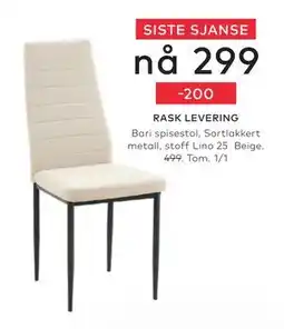 Skeidar Bari spisestol tilbud