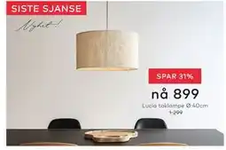 Skeidar Lucia taklampe tilbud