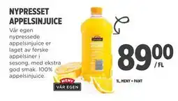 Meny NYPRESSET APPELSINJUICE tilbud
