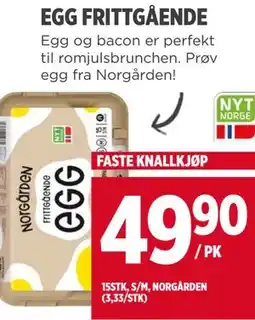 Meny EGG FRITTGÅENDE tilbud