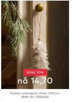 Skeidar Feather juletrepynt tilbud