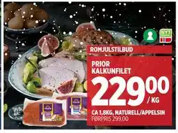 Meny PRIOR KALKUNFILET tilbud