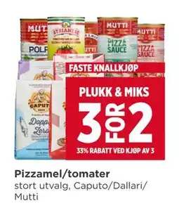 Meny Pizzamel/tomater tilbud