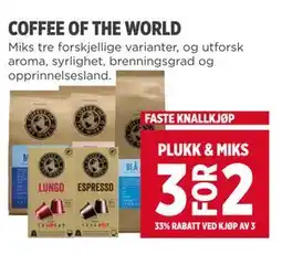 Meny COFFEE OF THE WORLD tilbud