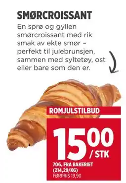 Meny SMØRCROISSANT tilbud