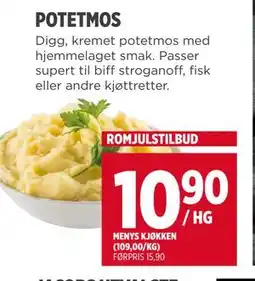 Meny POTETMOS tilbud