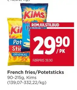 Meny French fries/Potetsticks tilbud