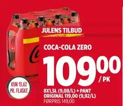 Meny COCA-COLA ZERO tilbud