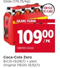 Meny Coca-Cola Zero tilbud