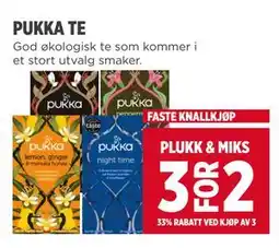 Meny PUKKA TE tilbud