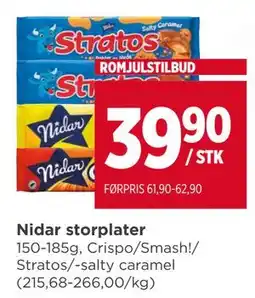 Meny Nidar storplater tilbud