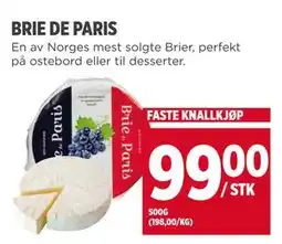 Meny BRIE DE PARIS tilbud
