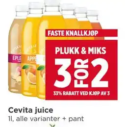 Meny Cevita juice tilbud