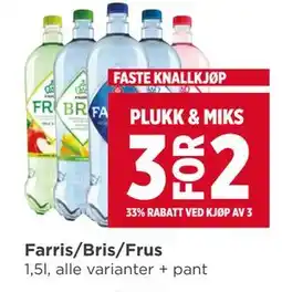 Meny Farris/Bris/Frus tilbud