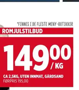 Meny HEL GOURMET AND tilbud