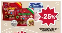 Matkroken COOP NORSK STRIMLET SVINEKJØTT/ COOP ITALIENSKE KJØTTBOLLER/ SPANSKE KJØTTBOLLER tilbud