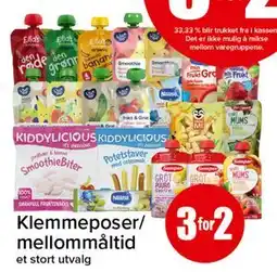 Spar Klemmeposer/mellommåltid tilbud