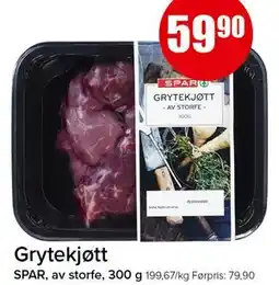 Spar Grytekjøtt tilbud