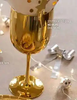 Nille STETTGLASS I GULL tilbud