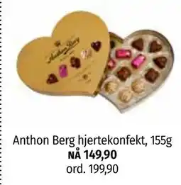 Nille Anthon Berg hjertekonfekt, 155g tilbud
