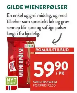 Jacobs GILDE WIENERPØLSER tilbud