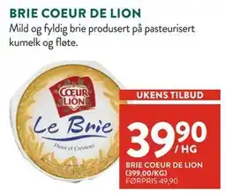 Jacobs BRIE COEUR DE LION tilbud