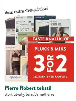 Jacobs Pierre Robert tekstil tilbud