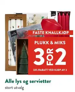 Jacobs Alle lys og servietter tilbud