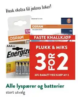 Jacobs Alle lyspærer og batterier tilbud