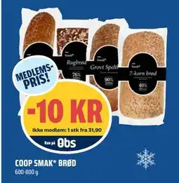 Coop Obs COOP SMAK* BRØD tilbud