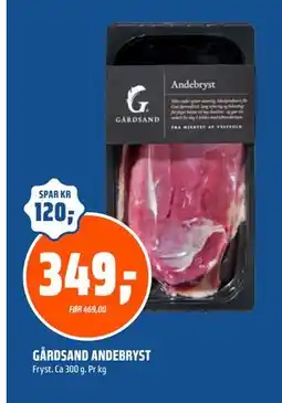 Coop Obs GÅRDSAND ANDEBRYST tilbud