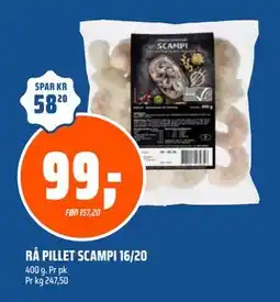 Coop Obs RÅ PILLET SCAMPI 16/20 tilbud