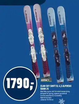 Coop Obs ELAN SKY SHIFT EL 4,5 ALPINSKI BARN 25 tilbud