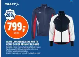 Coop Obs CRAFT LANGRENNSJAKKE NOR TIL HERRE OG NOR ADVANCE TIL DAME tilbud