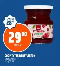 Coop Obs COOP TYTTEBÆRSYLTETØY tilbud