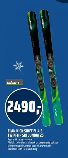 Coop Obs ELAN KICK SHIFT EL 4,5 TWIN-TIP SKI JUNIOR 25 tilbud