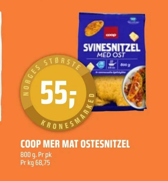 Coop Obs Coop mer mat ostesnitzel tilbud
