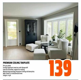 Obs Bygg Premium ceiling takplate tilbud