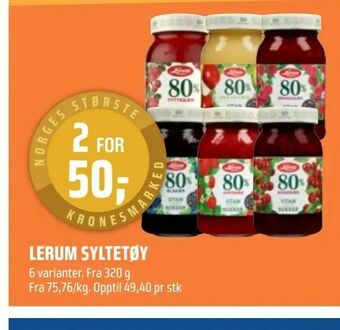 Coop Obs Lerum syltetøy tilbud