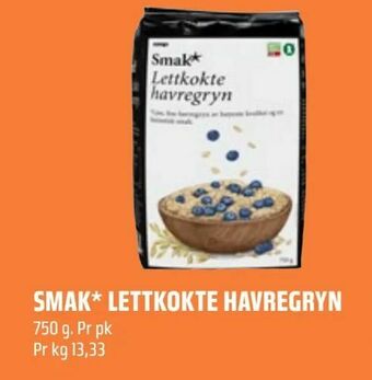 Coop Obs Smak* lettkokte havregryn tilbud