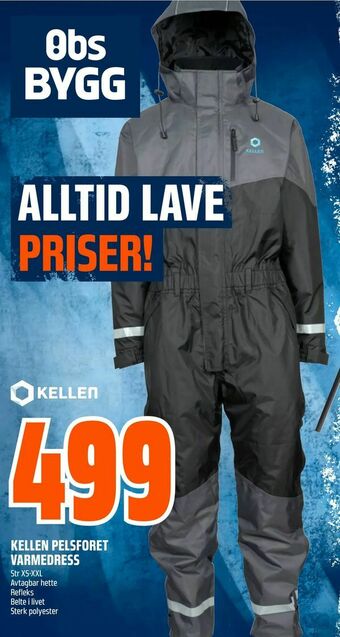 Obs Bygg Kellen pelsforet varmedress tilbud